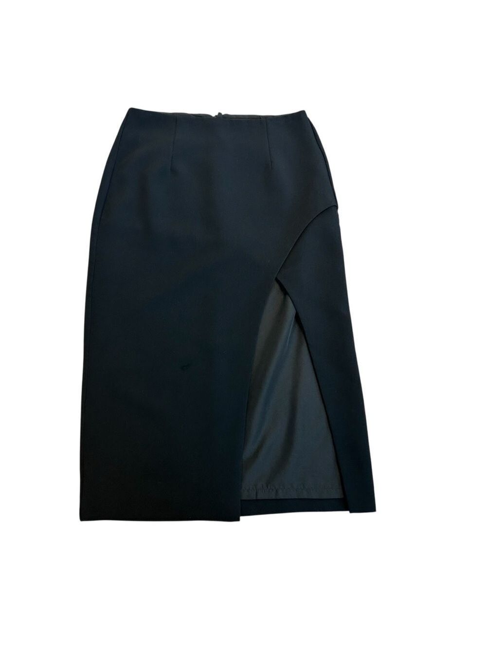dynamite black faux wrap high slit pencil skirt Sz S